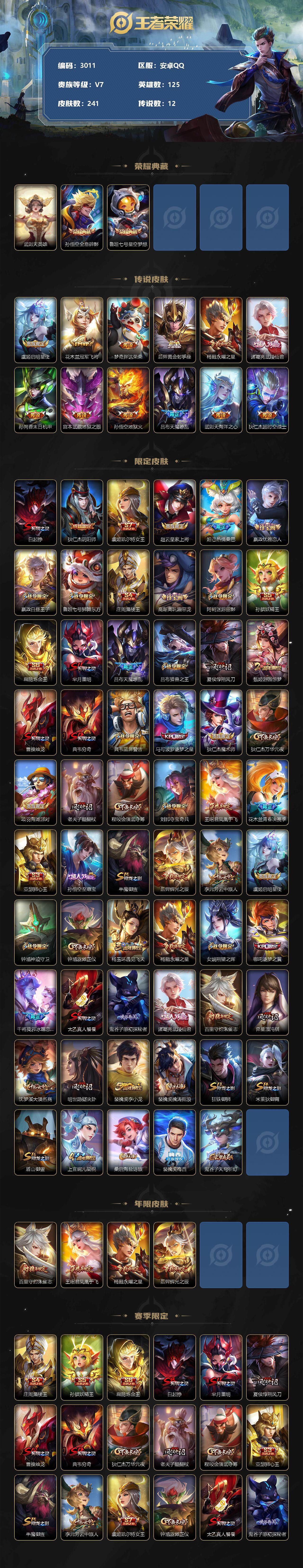 WZCMW3302184王者荣耀账号详情图2