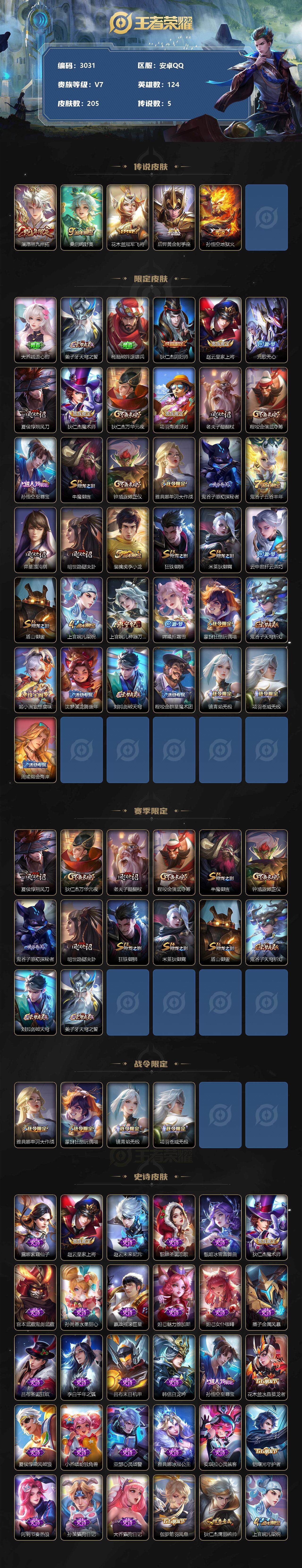 WZCMW3304636王者荣耀账号详情图2