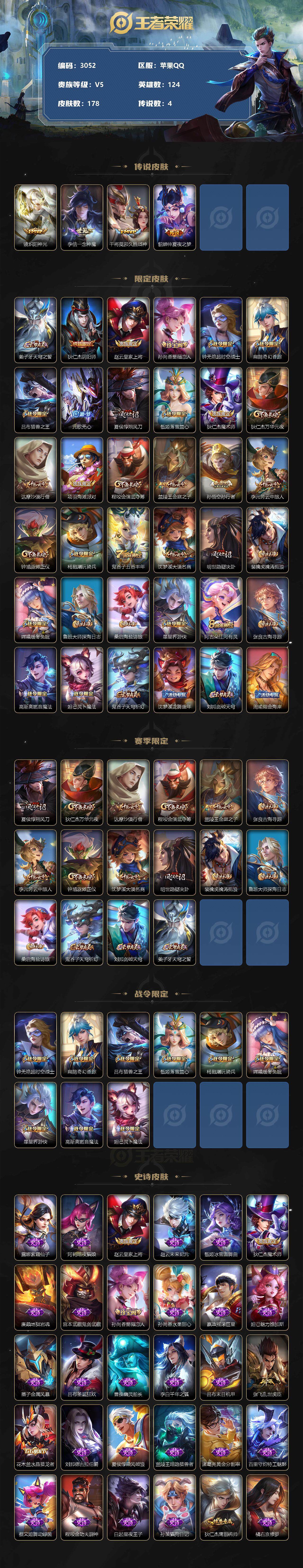 WZCMW3304661王者荣耀账号详情图2