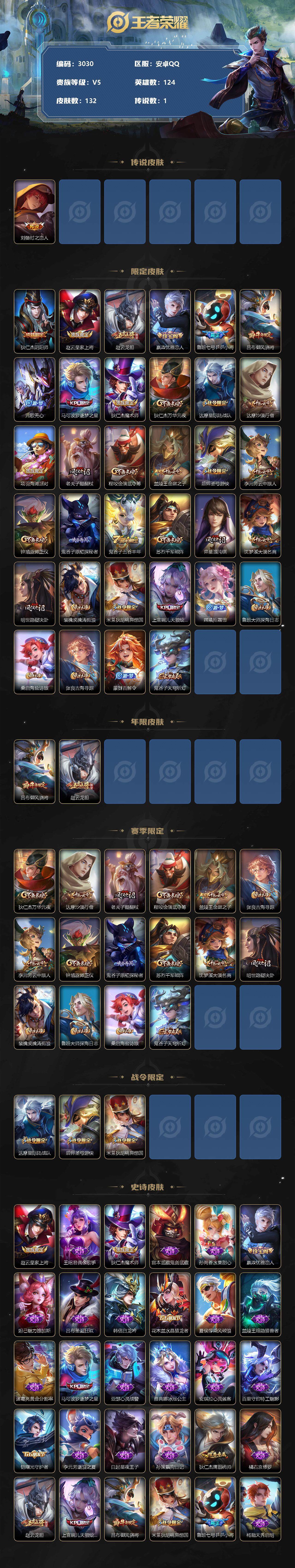 WZJZ3308312王者荣耀账号详情图2