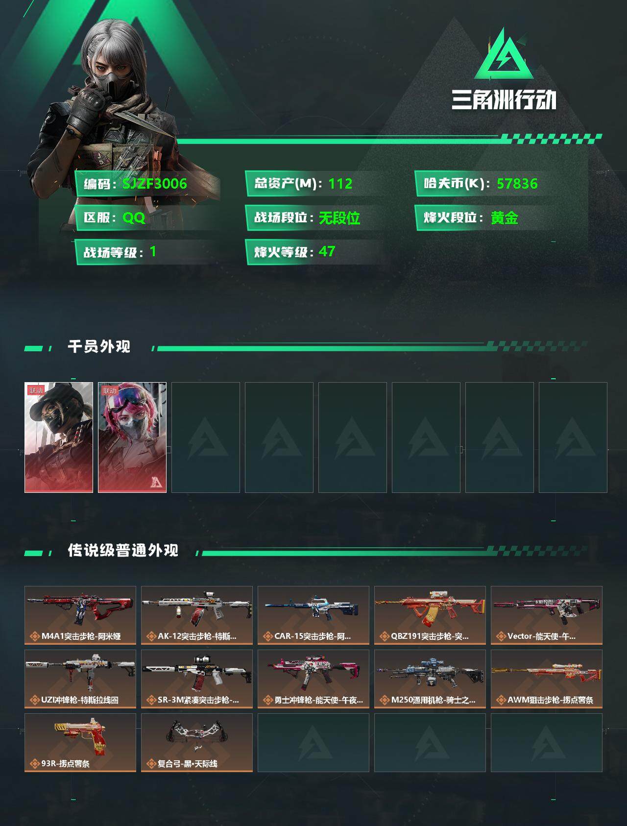 SJZCMW338319三角洲行动账号详情图2 SJZCMW338319三角洲行动账号详情图2