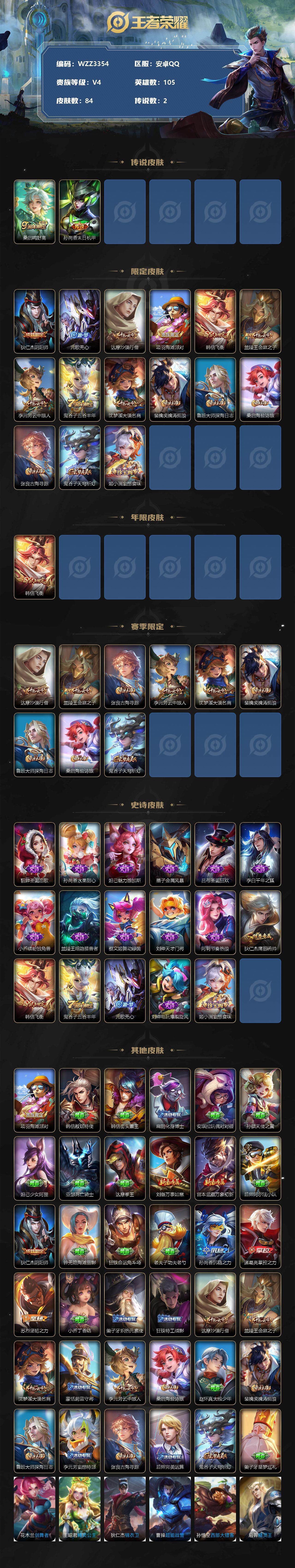 WZCMW3360702王者荣耀账号详情图2