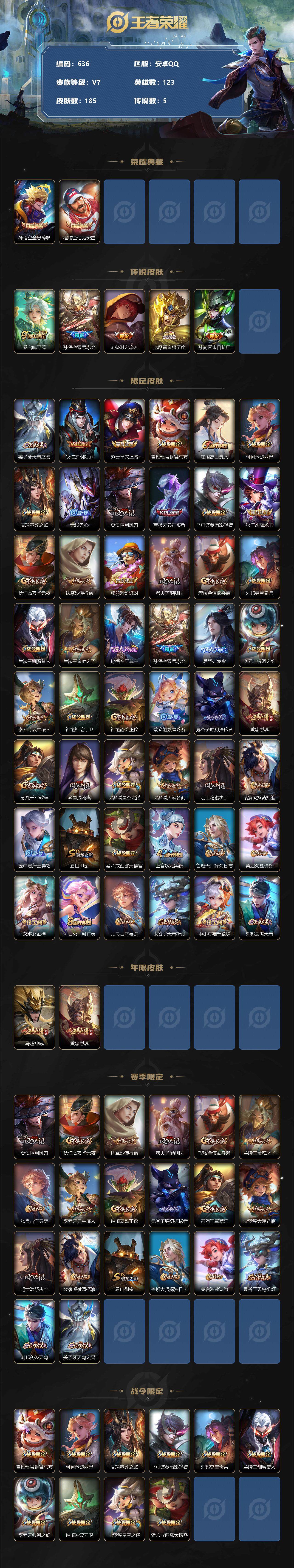 WZLFY3306113王者荣耀账号详情图2