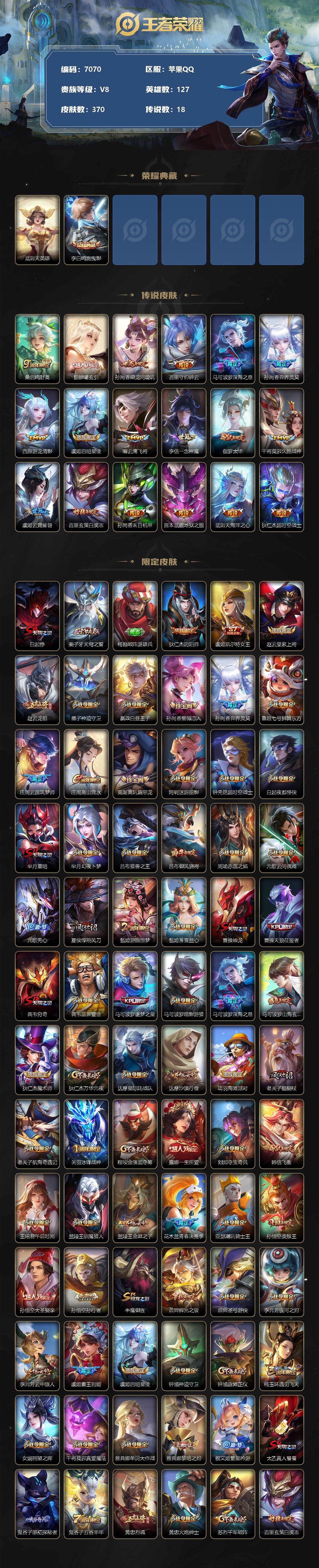 WZLX3378958王者荣耀账号详情图2