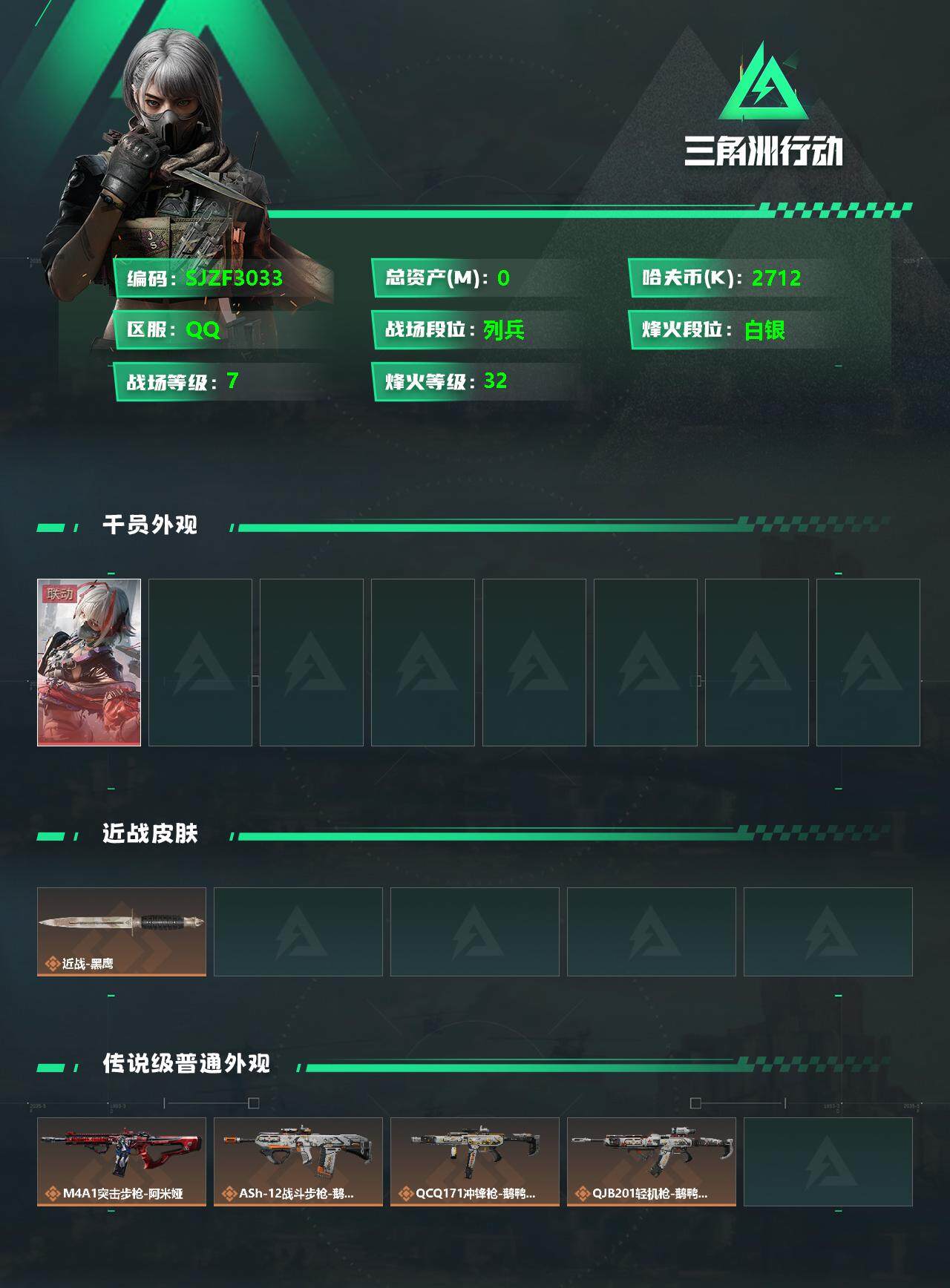 SJZCMW338323三角洲行动账号详情图2