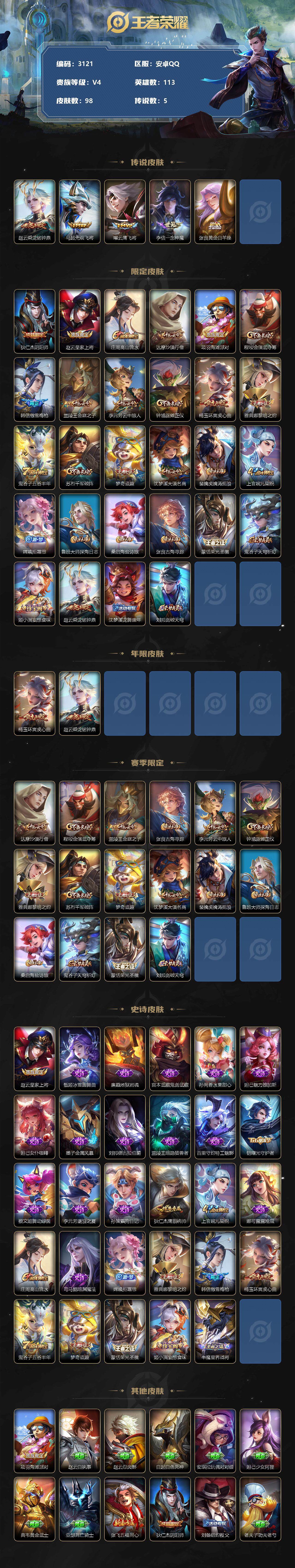 WZCMW3309353王者荣耀账号详情图2