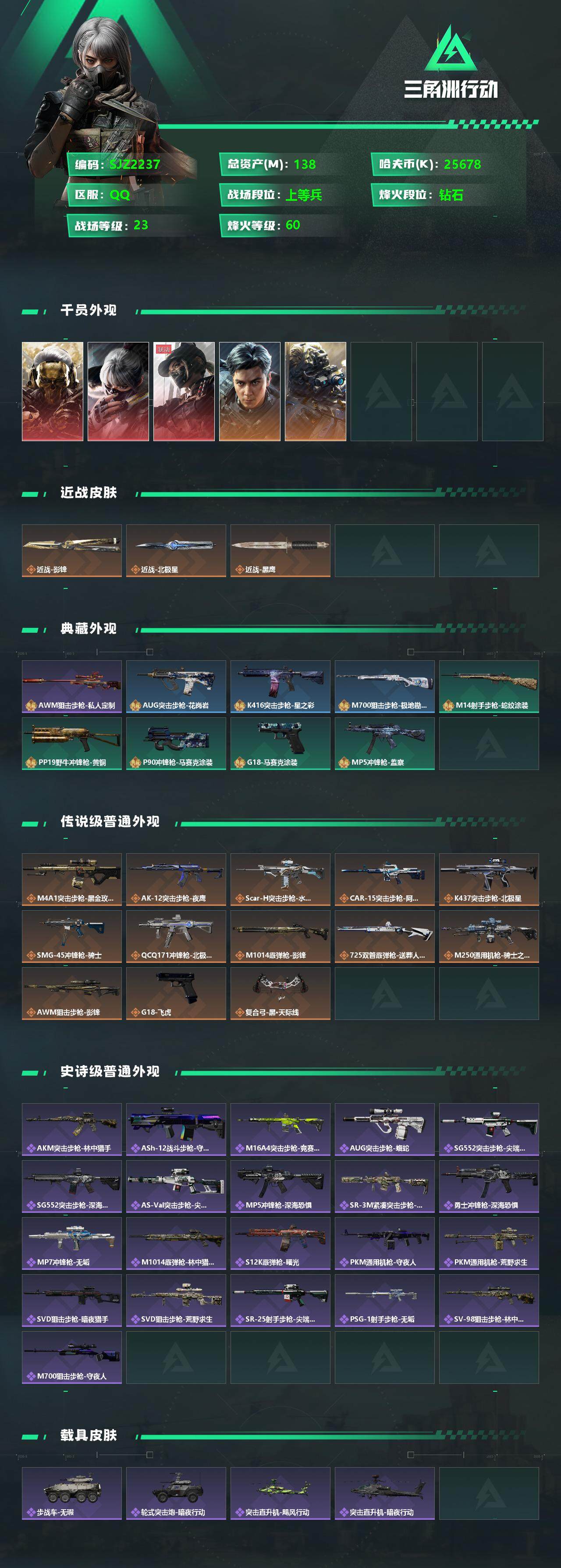 SJZQM348946三角洲行动账号详情图3