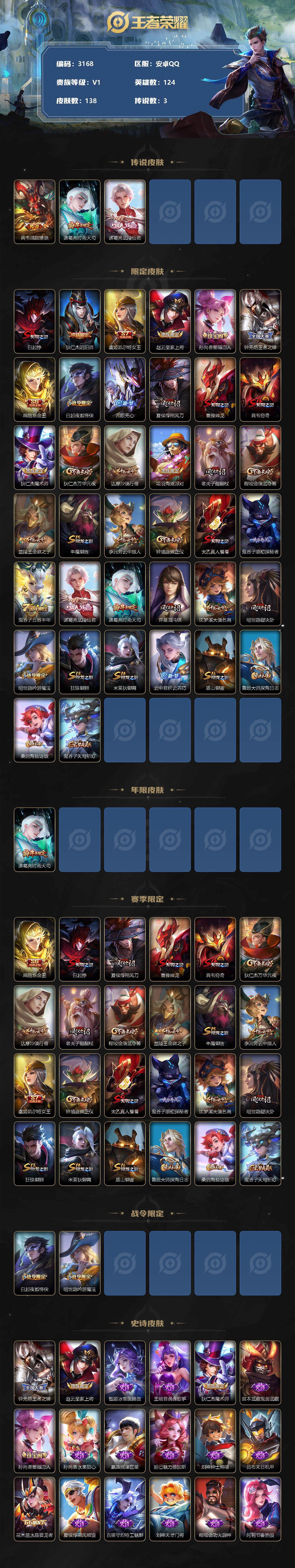 WZCMW3336229王者荣耀账号详情图2