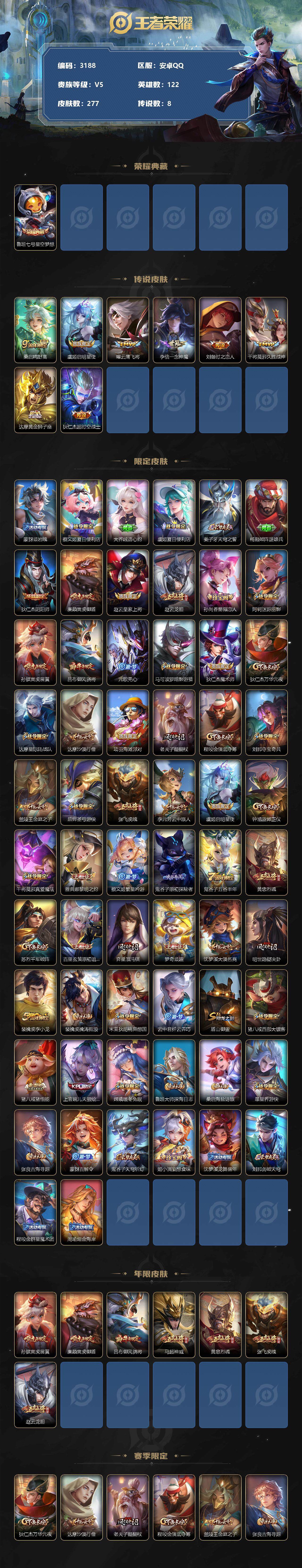 WZCMW3311942王者荣耀账号详情图2