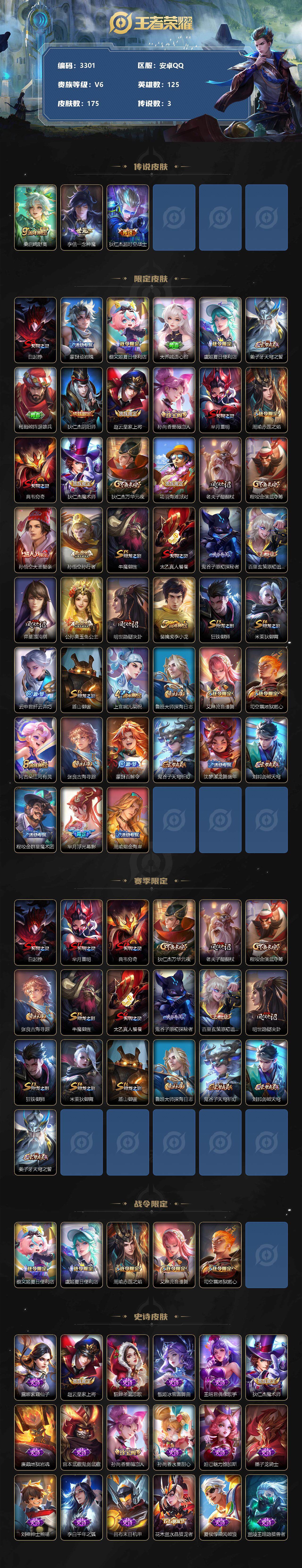 WZCMW3307820王者荣耀账号详情图2