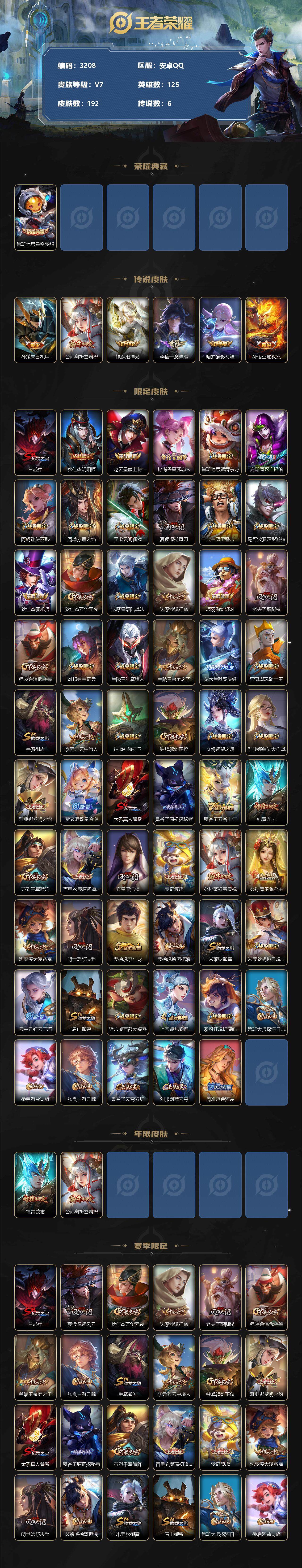 WZCMW3308029王者荣耀账号详情图2