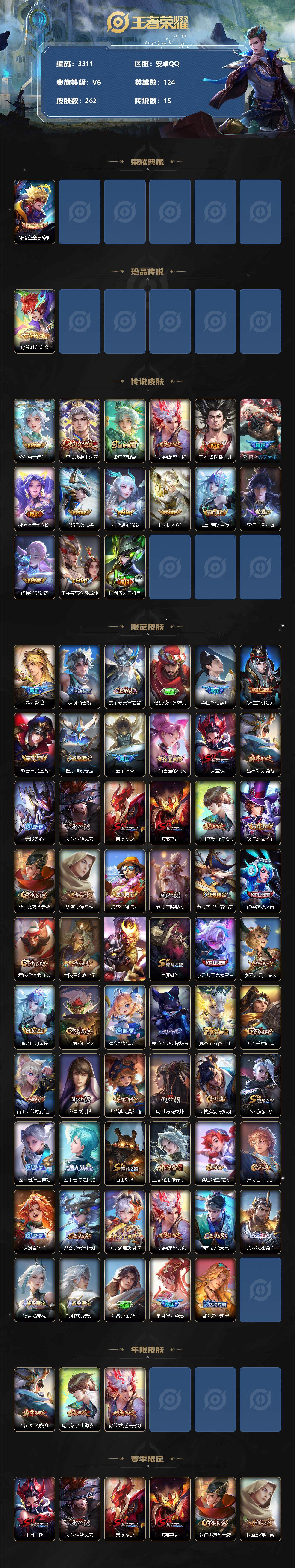 WZCMW3308033王者荣耀账号详情图2