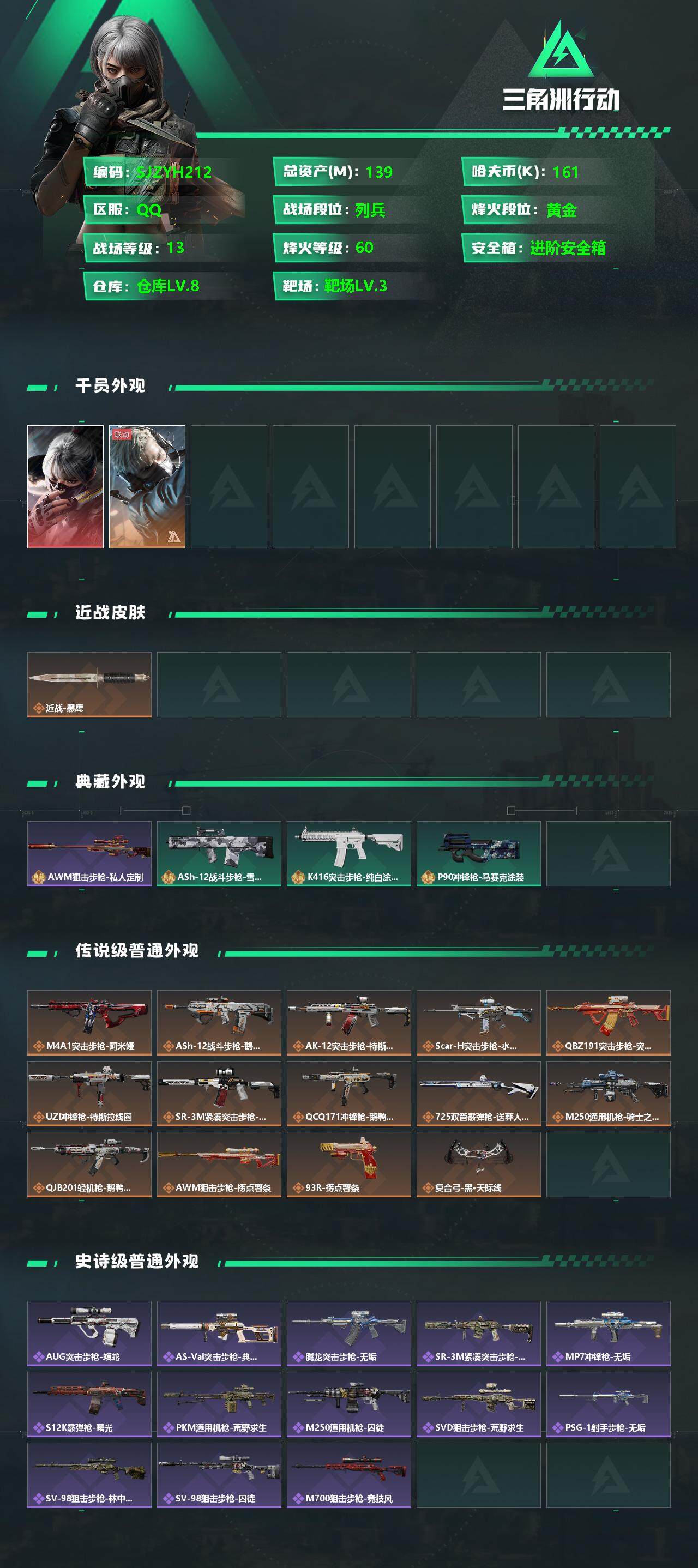 SJZCMW338587三角洲行动账号详情图2 SJZCMW338587三角洲行动账号详情图2