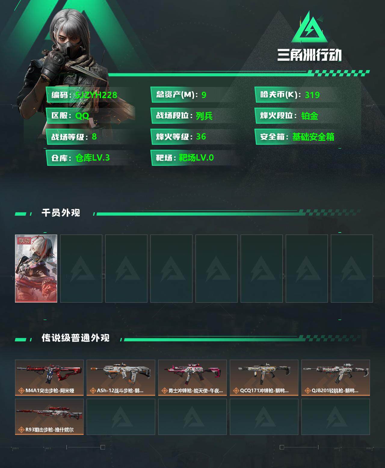 SJZCMW338630三角洲行动账号详情图2