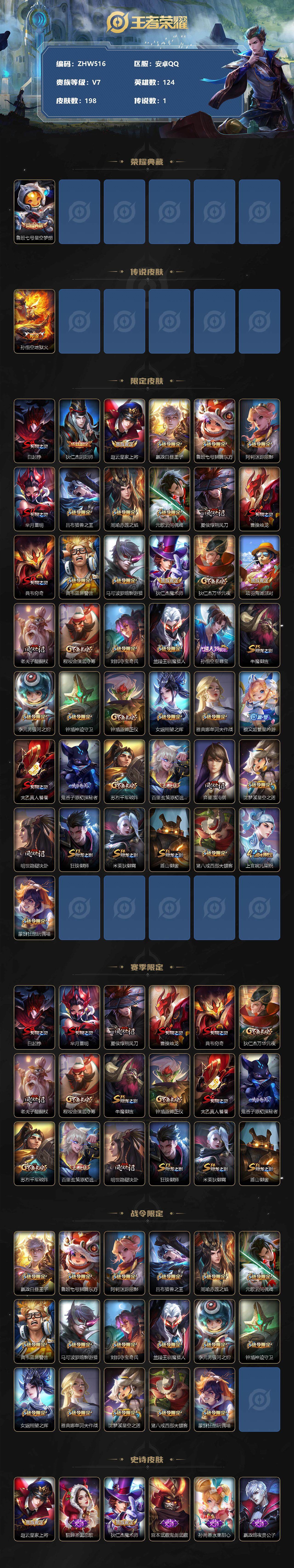 WZLX3335936王者荣耀账号详情图2