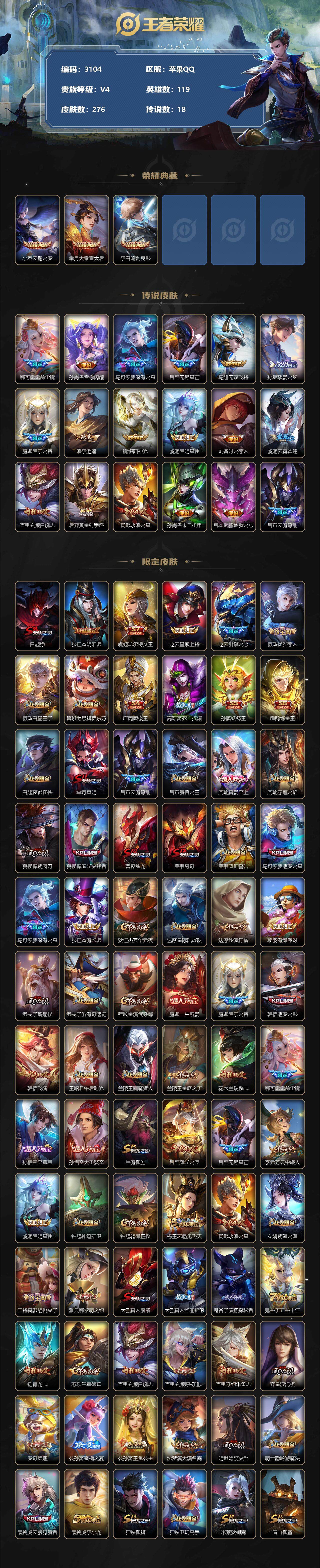 WZCMW3368644王者荣耀账号详情图2