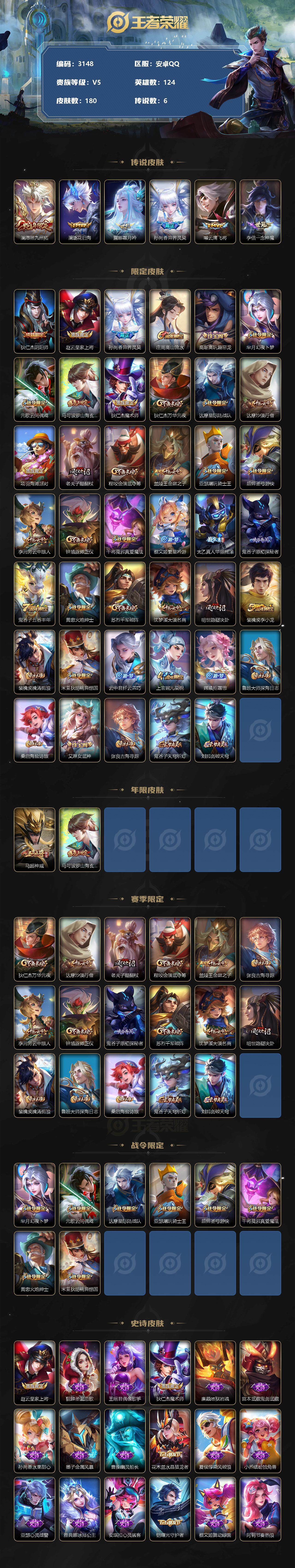 WZCMW3309273王者荣耀账号详情图2 WZCMW3309273王者荣耀账号详情图2