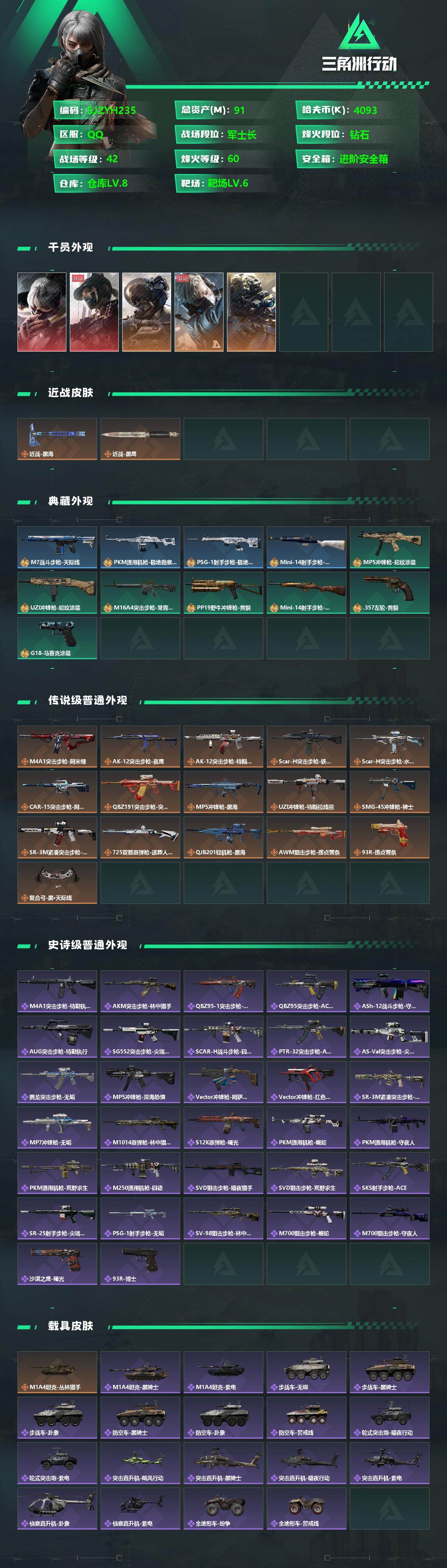 SJZCMW338634三角洲行动账号详情图2