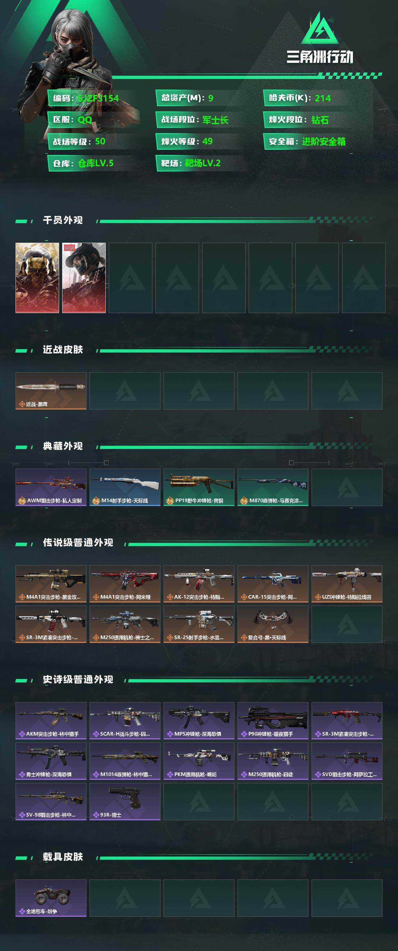 SJZCMW342036三角洲行动账号详情图2