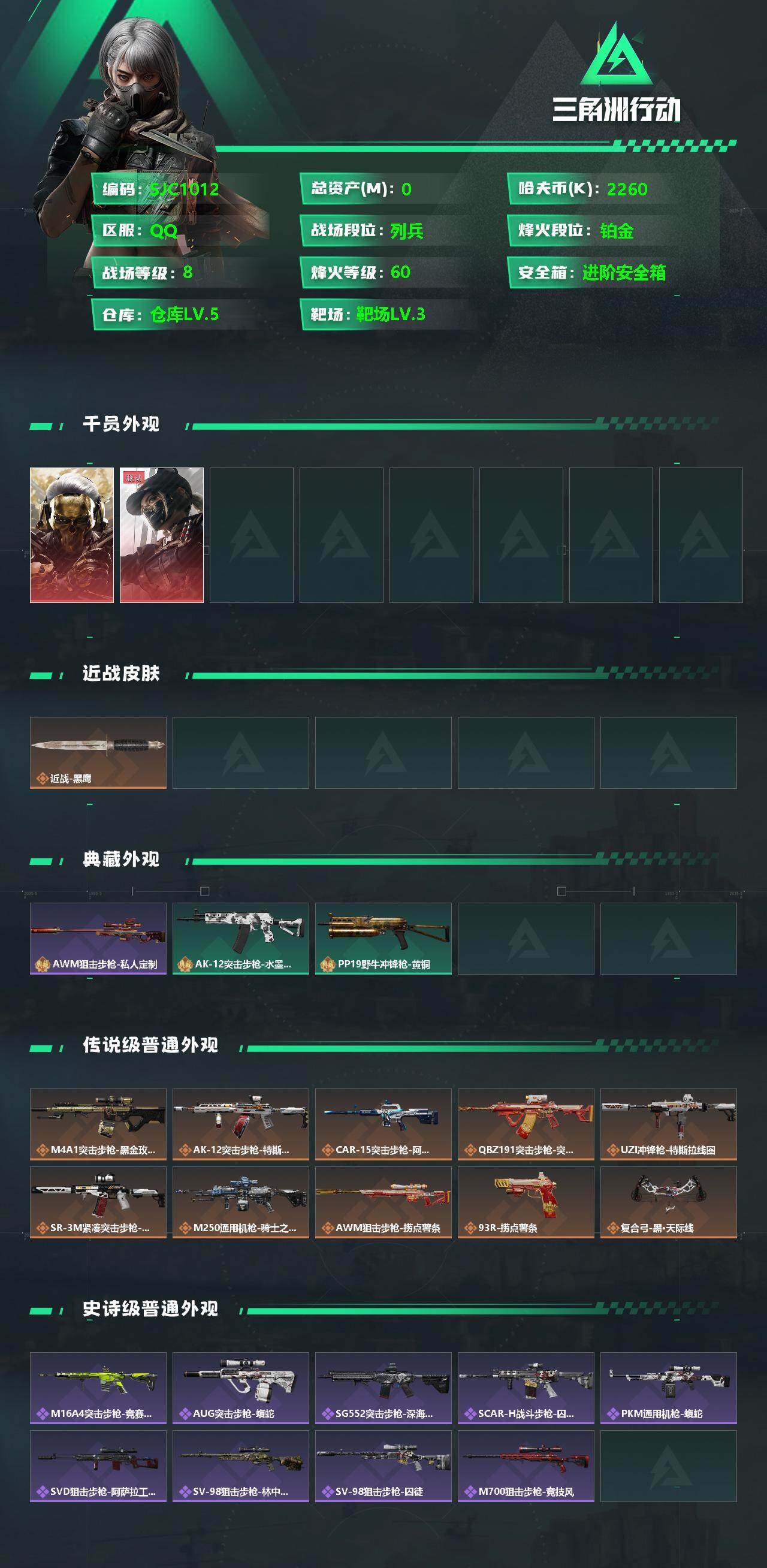 SJZCMW338495三角洲行动账号详情图2 SJZCMW338495三角洲行动账号详情图2