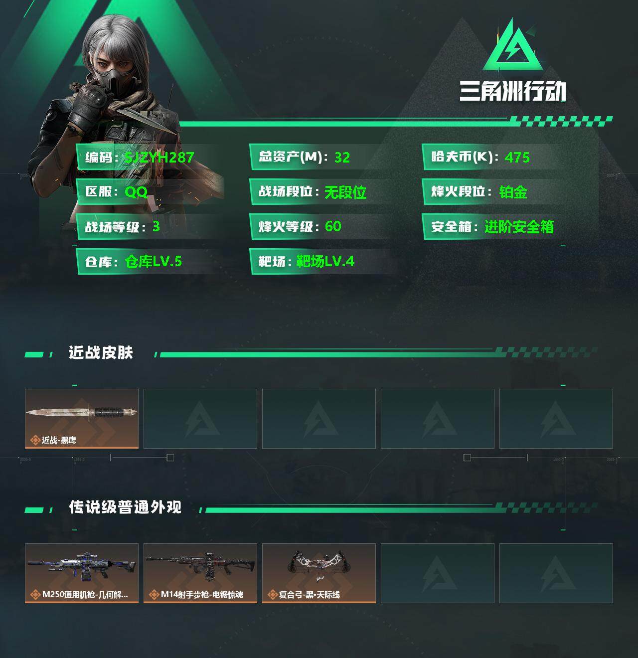 SJZCMW338654三角洲行动账号详情图2