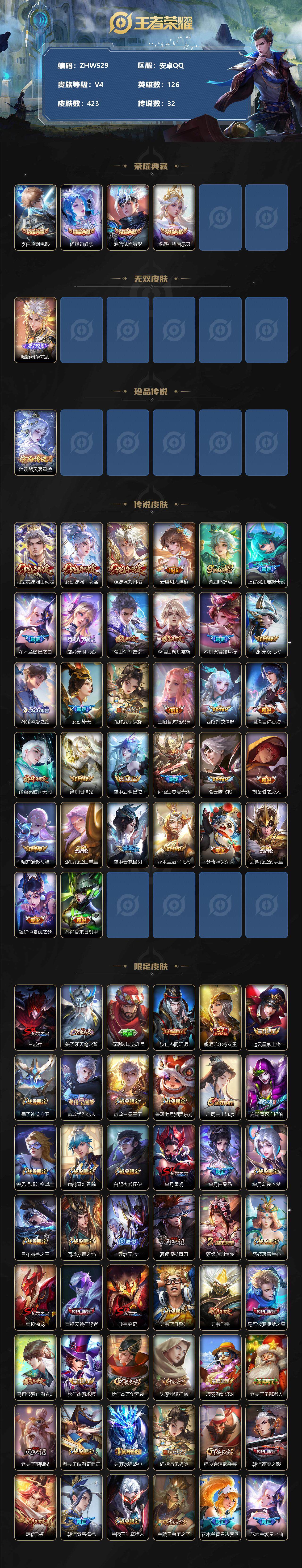 WZLX3335954王者荣耀账号详情图2