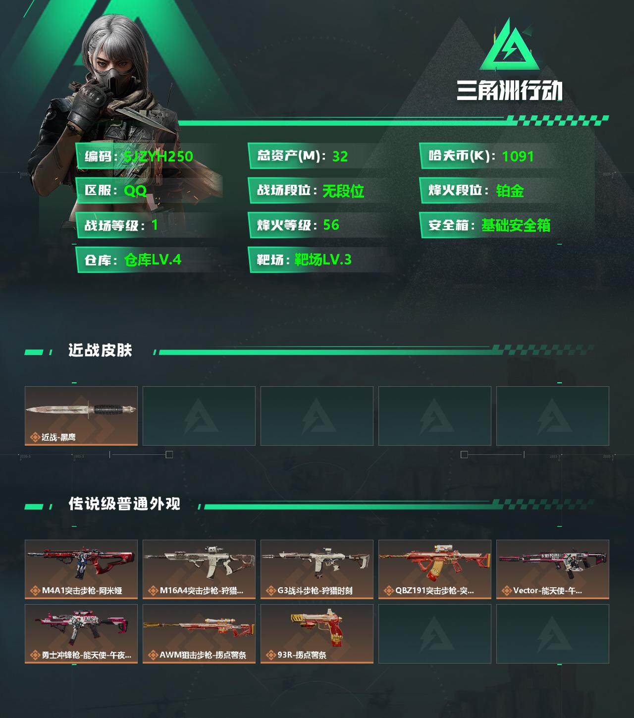 SJZCMW338638三角洲行动账号详情图2 SJZCMW338638三角洲行动账号详情图2