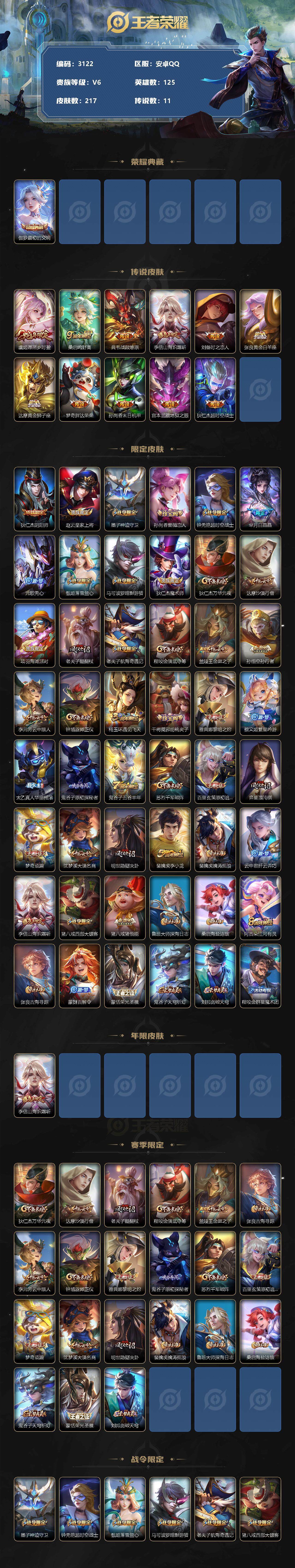 WZCMW3310111王者荣耀账号详情图2