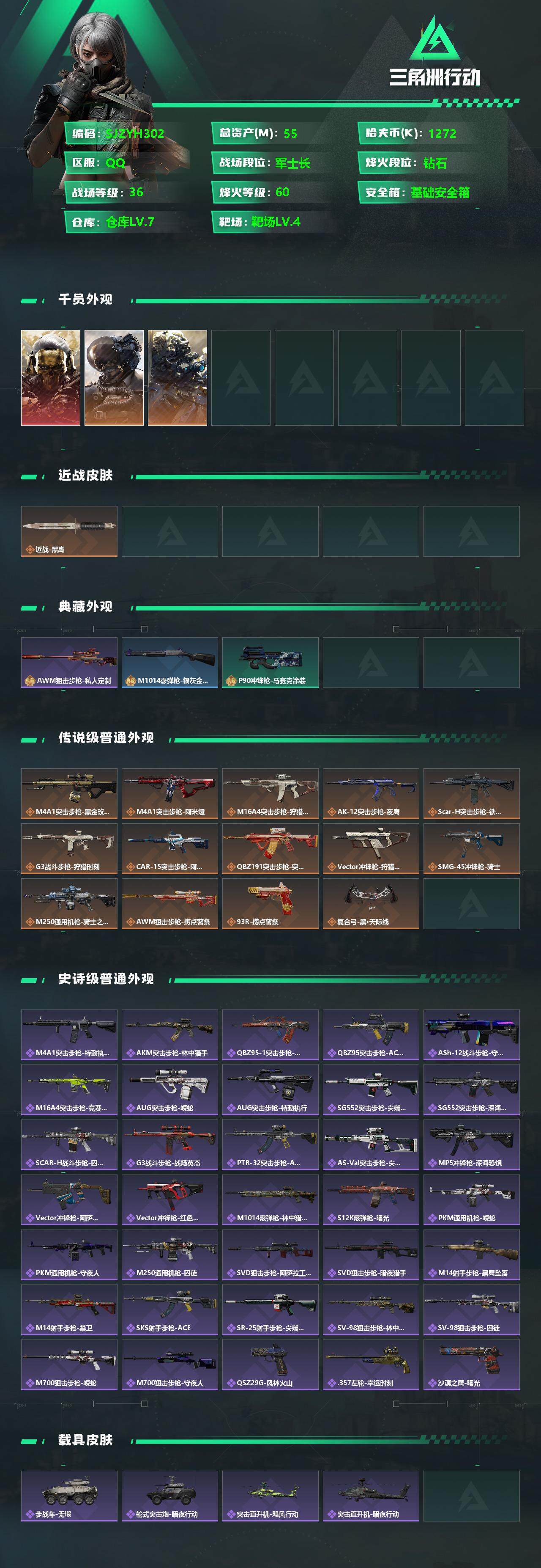 SJZCMW338657三角洲行动账号详情图2