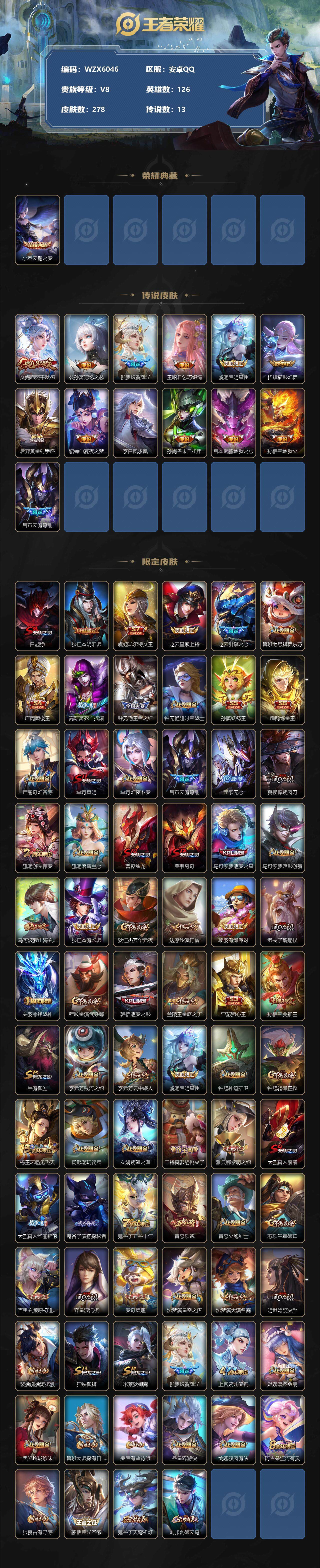 WZCMW3360644王者荣耀账号详情图2