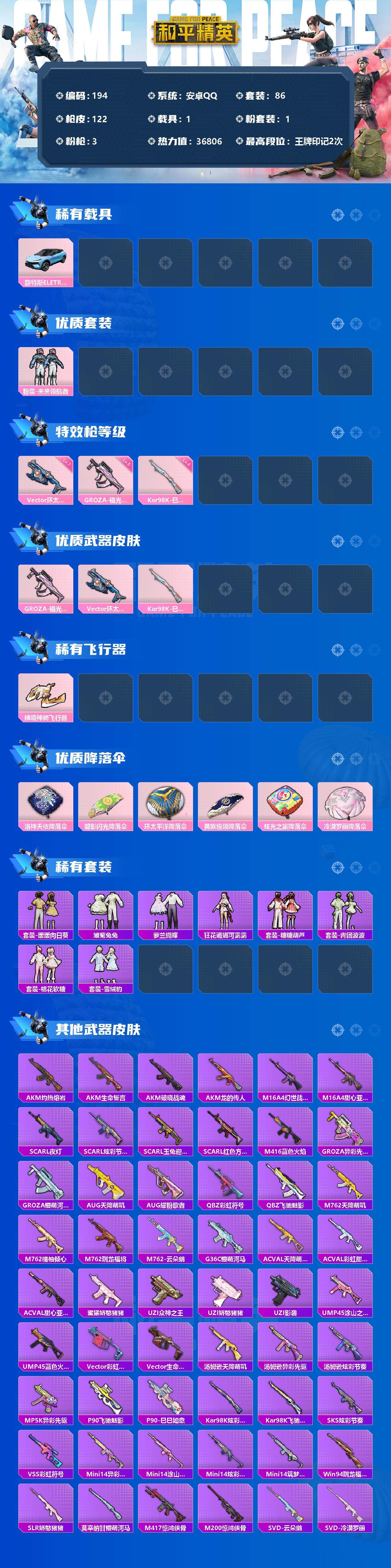 HPCMW3422563和平精英账号详情图2 HPCMW3422563和平精英账号详情图2