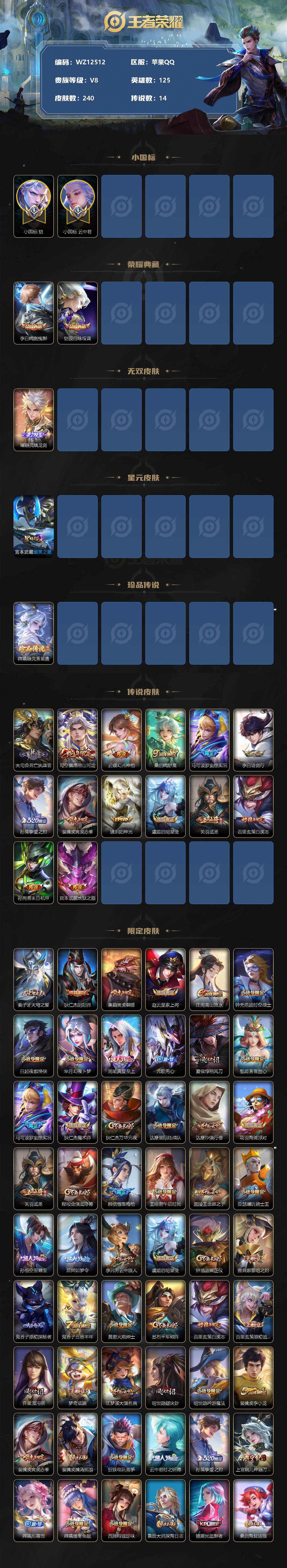 WZ0349301王者荣耀账号详情图2