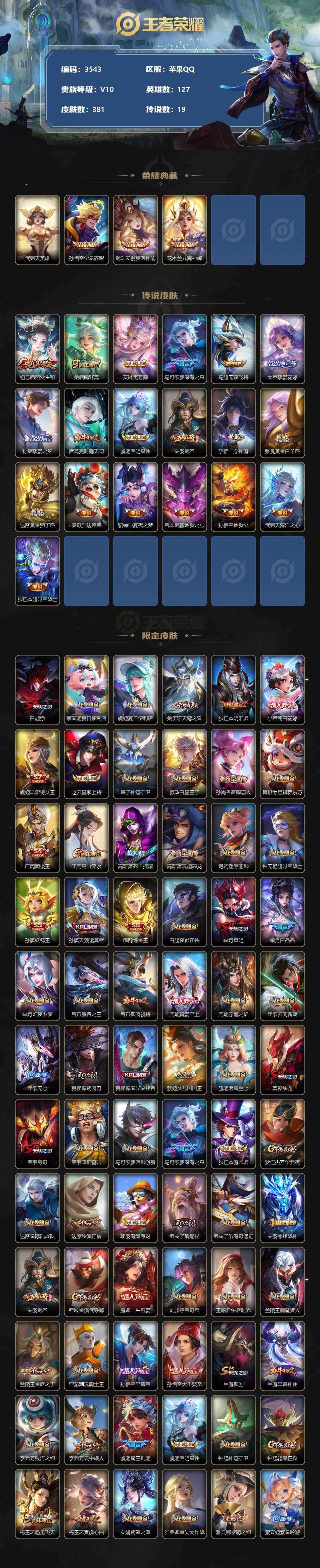 WZCMW3368677王者荣耀账号详情图2