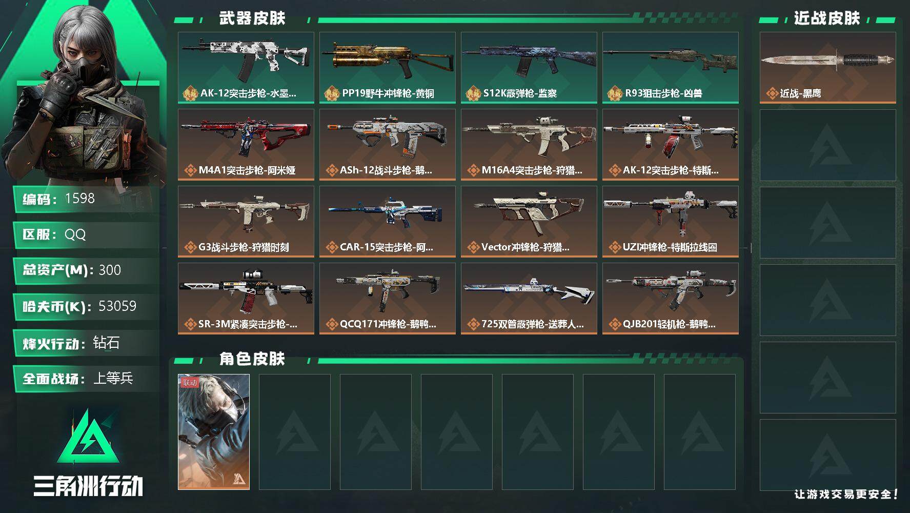 SJZQM339228三角洲行动账号详情图4