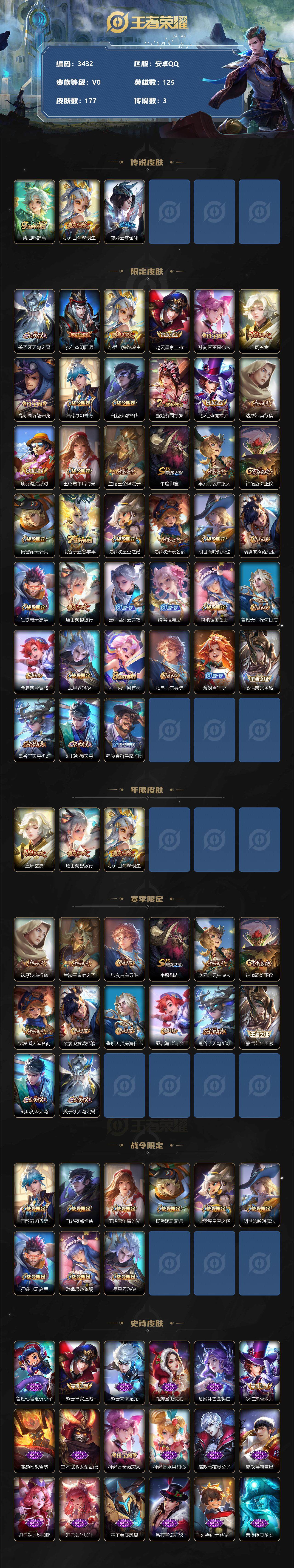 WZCMW3368682王者荣耀账号详情图2 WZCMW3368682王者荣耀账号详情图2