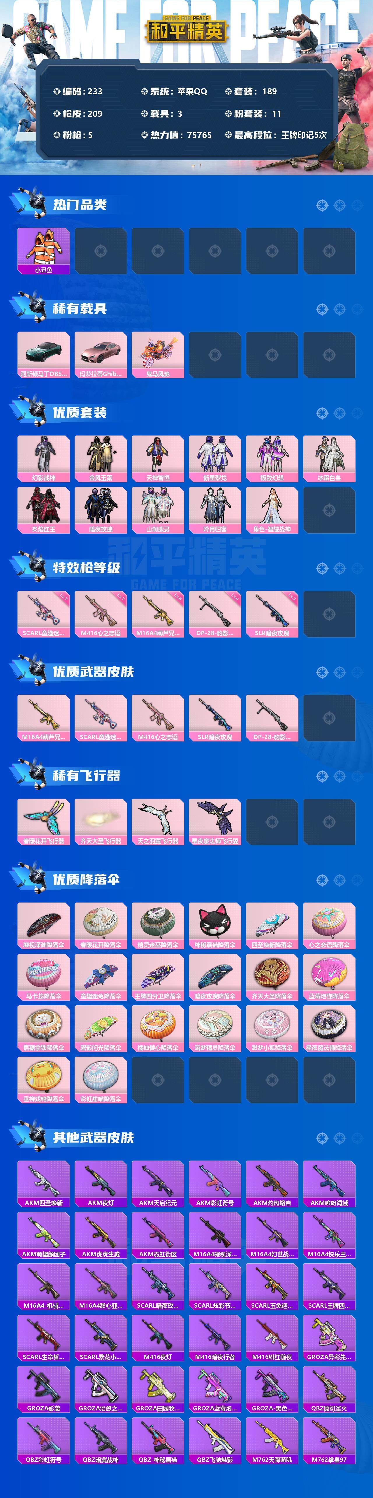 HPCMW3422661和平精英账号详情图2 HPCMW3422661和平精英账号详情图2