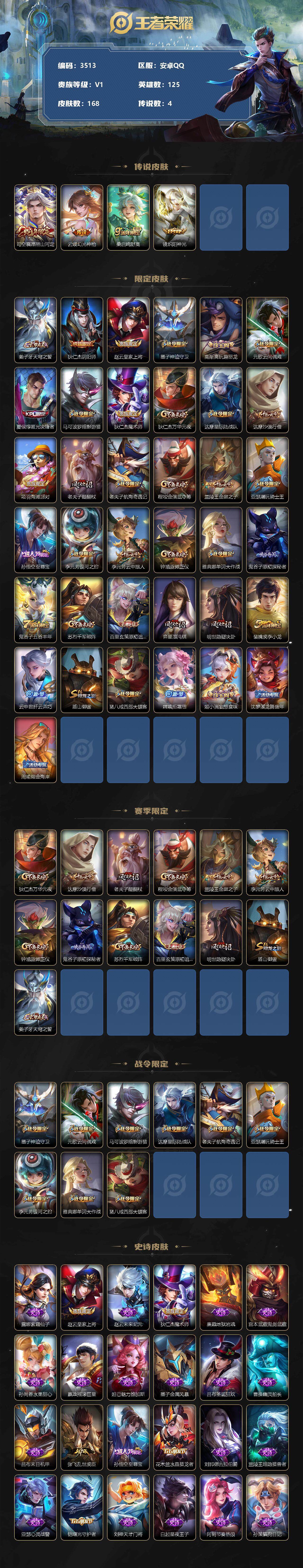 WZCMW3368737王者荣耀账号详情图2