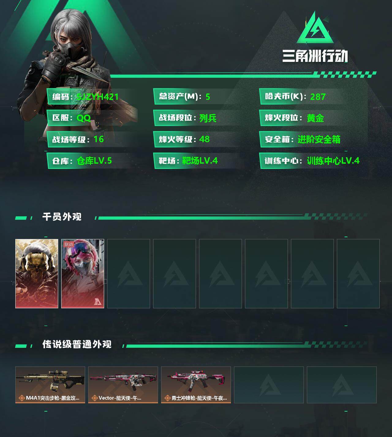 SJZCMW341644三角洲行动账号详情图2