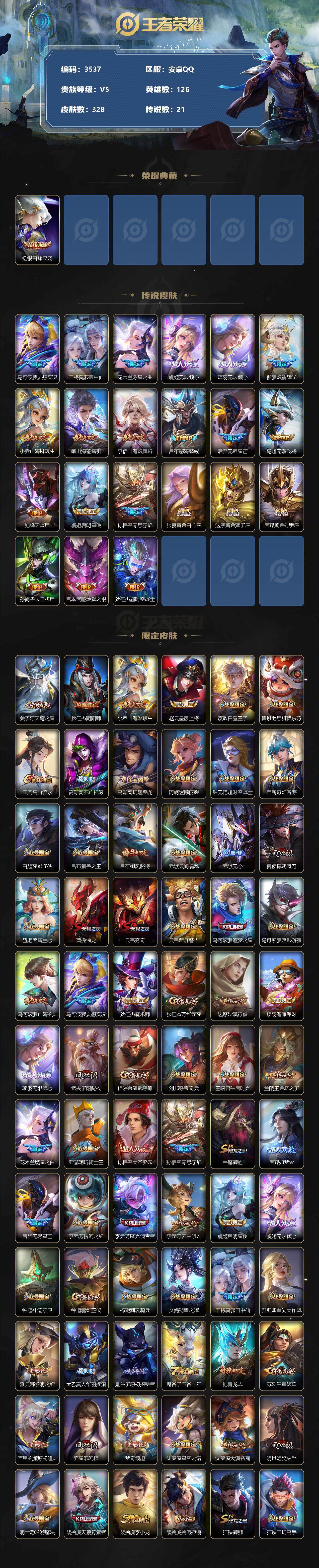 WZCMW3368749王者荣耀账号详情图2