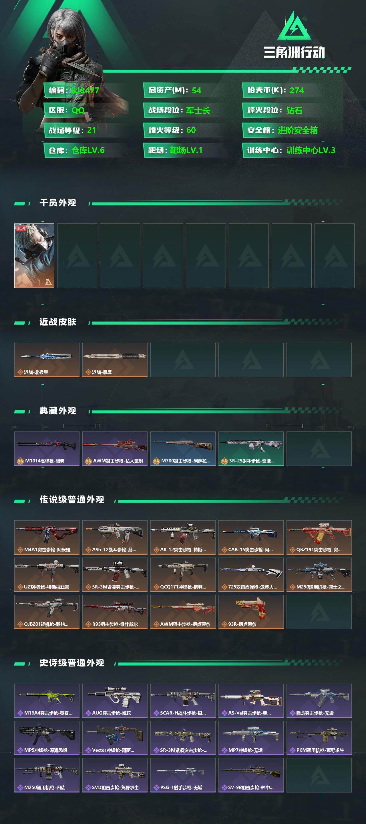 SJZCMW342074三角洲行动账号详情图2