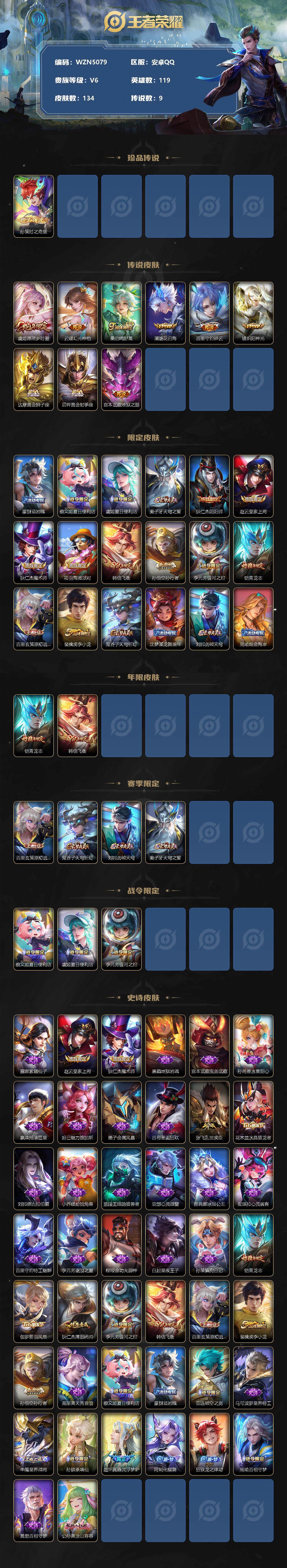 WZCMW3324918王者荣耀账号详情图2