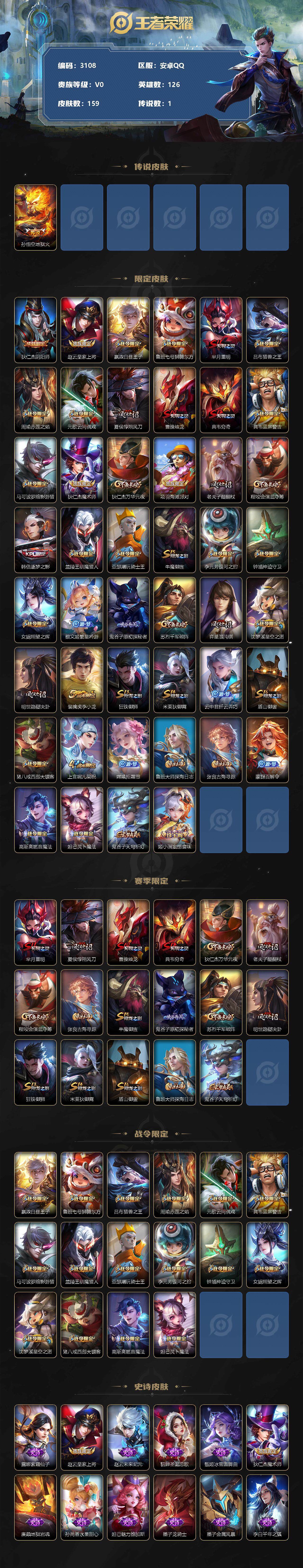 WZJZ3326605王者荣耀账号详情图2