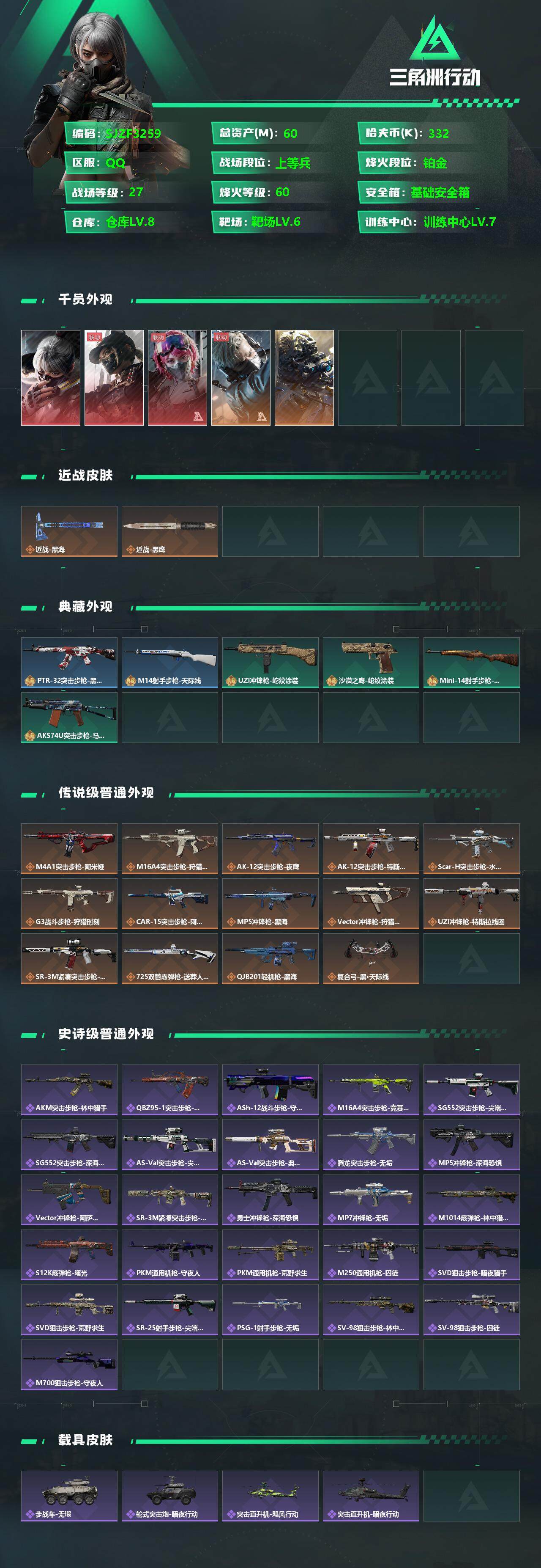 SJZCMW342053三角洲行动账号详情图2 SJZCMW342053三角洲行动账号详情图2