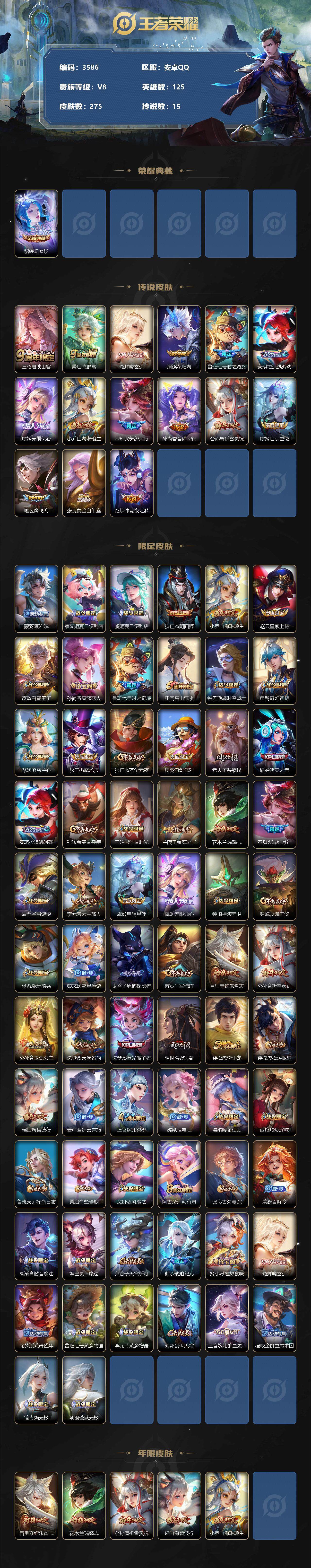 WZCMW3322806王者荣耀账号详情图2