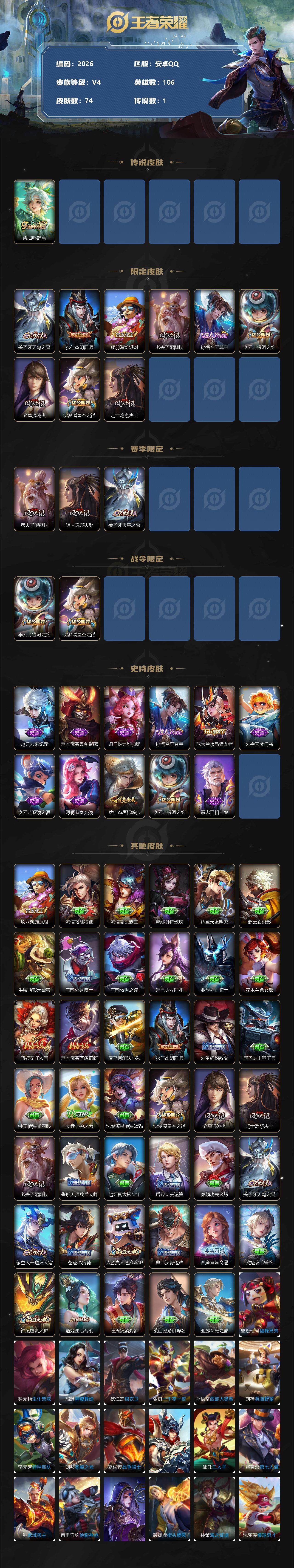 WZCMW414580王者荣耀账号详情图2