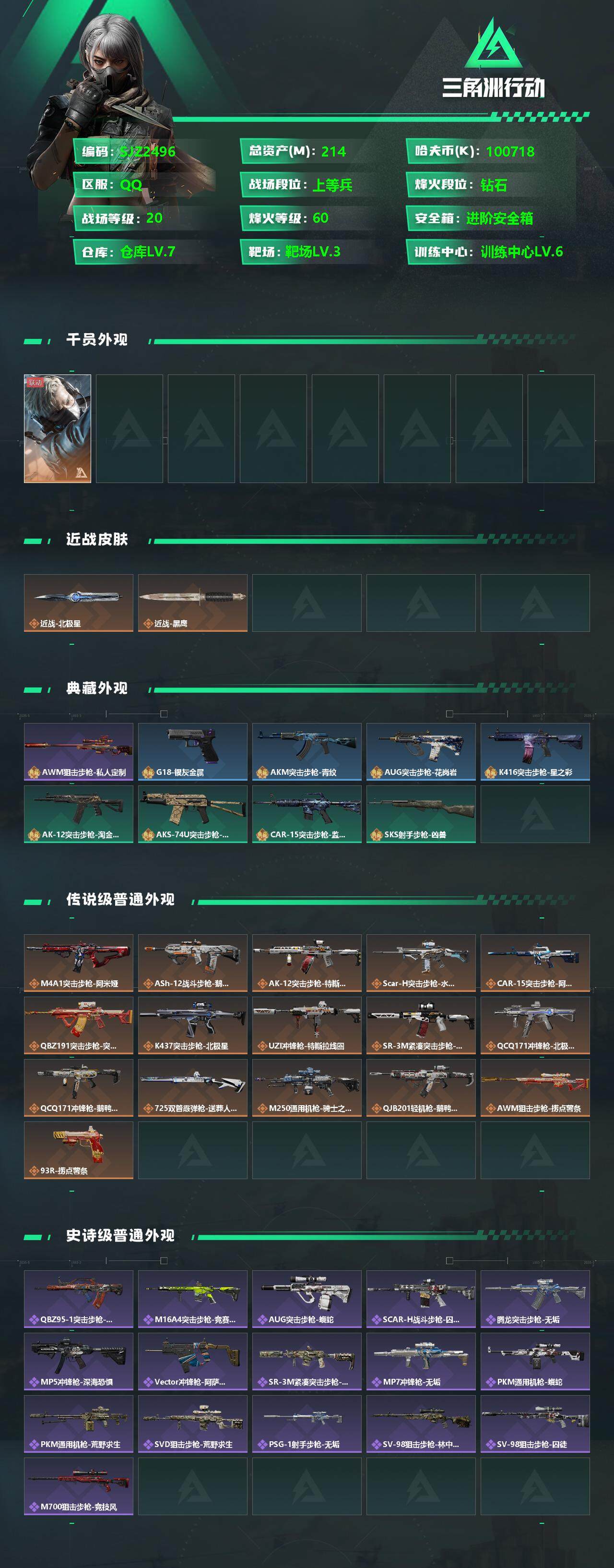 SJZCMW342514三角洲行动账号详情图2