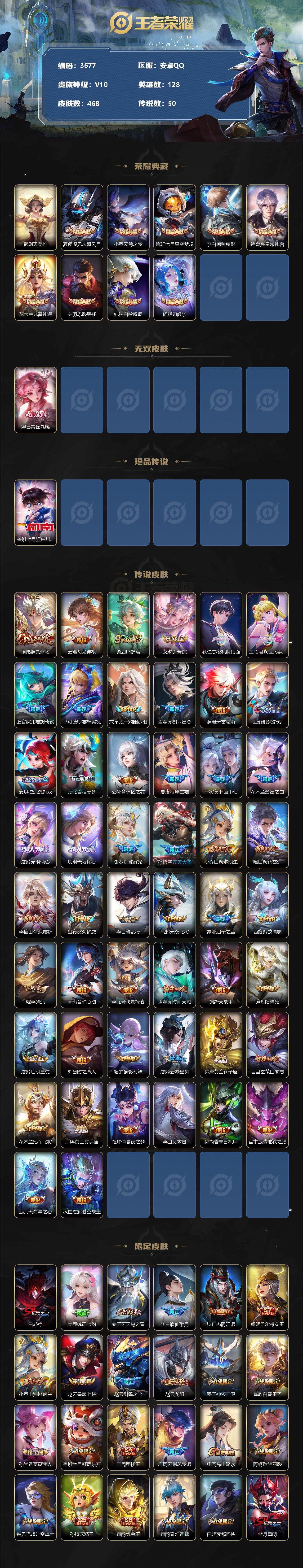 WZCMW3368770王者荣耀账号详情图2