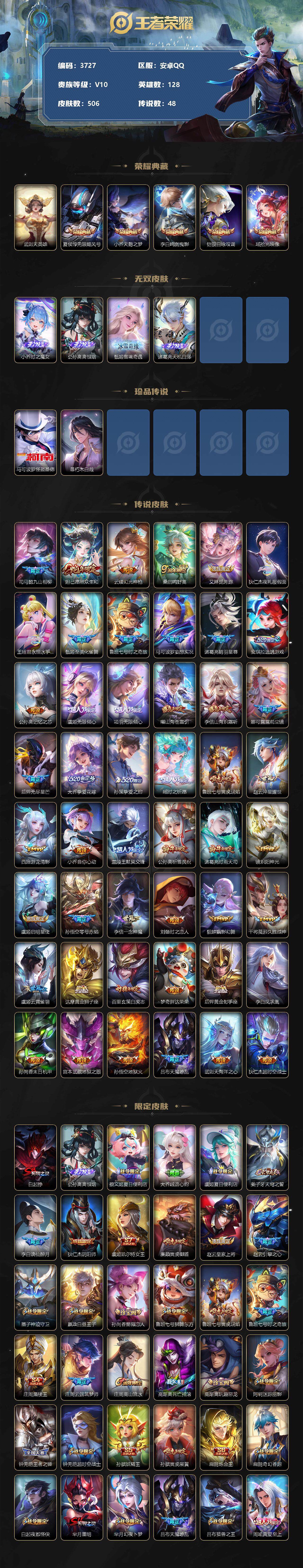 WZCMW3368772王者荣耀账号详情图2