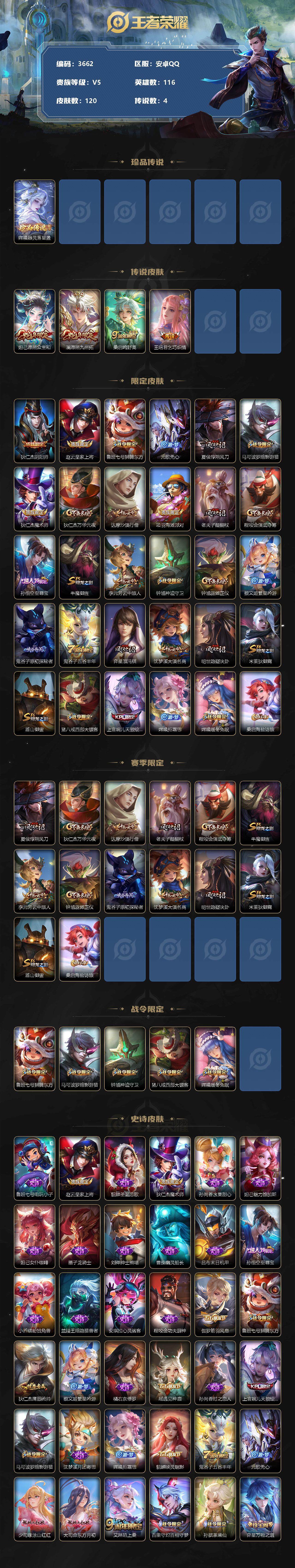 WZCMW3325964王者荣耀账号详情图2