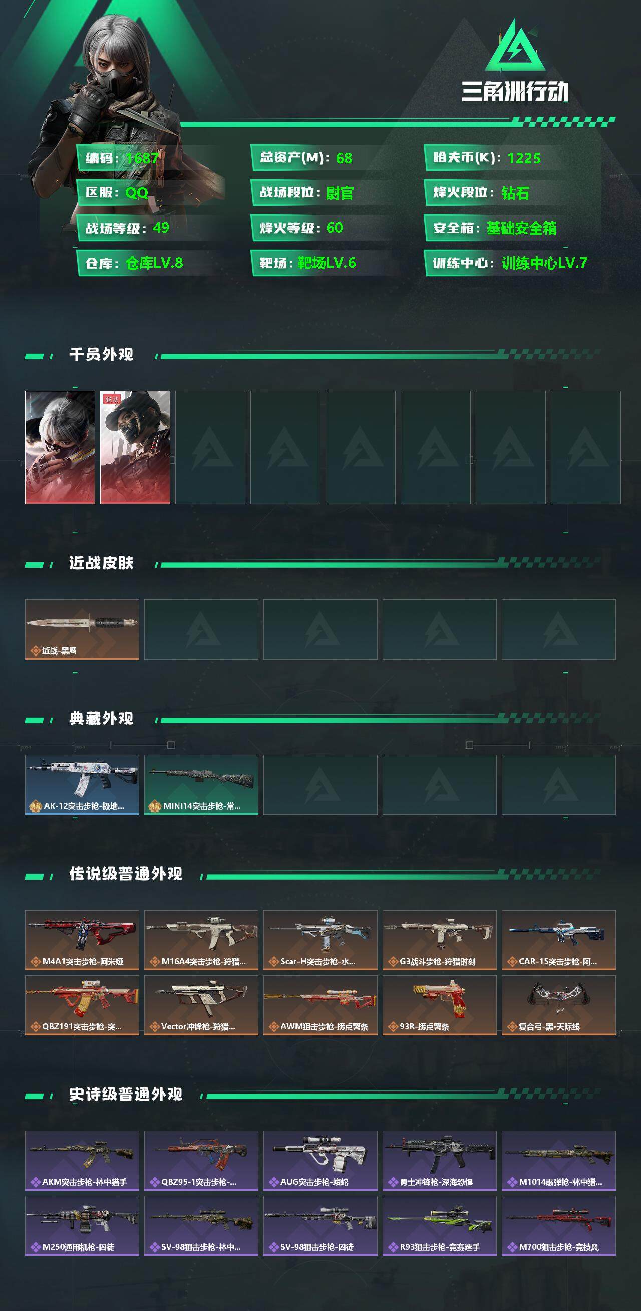 SJZQM344444三角洲行动账号详情图5